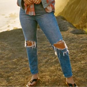 American Eagle Real Good Medium Wash Relaxed Mom Jeans